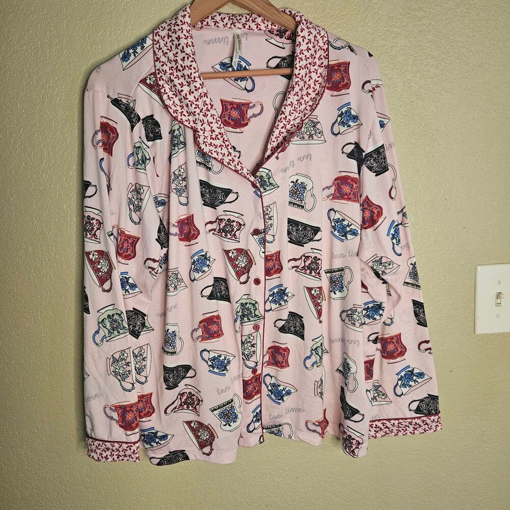 Flora Nikrooz "Tea Time" Teacup Pajama Set - 2XL